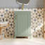 [Viedo] Petite armoire de meuble-lavabo moderne de 20 pouces avec lavabo en céramique - 20 * 14,5 * 33,3 pouces, rangement spacieux, 1 porte à fermeture douce