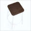 Tabouret de bar carré en métal - ensemble de 2