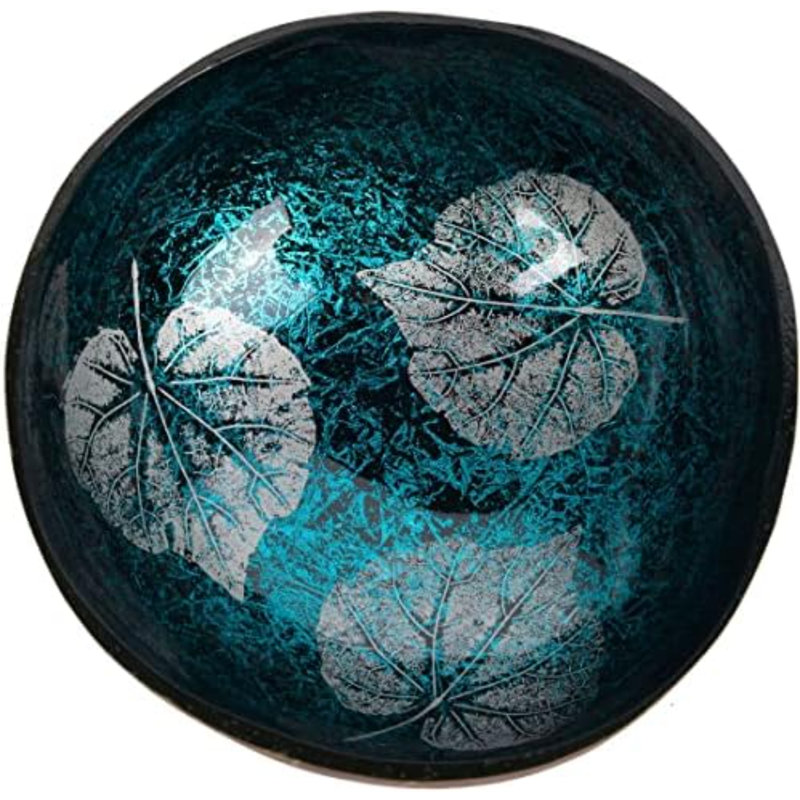 Natural Natural Coconut Bowl, Blue,Black