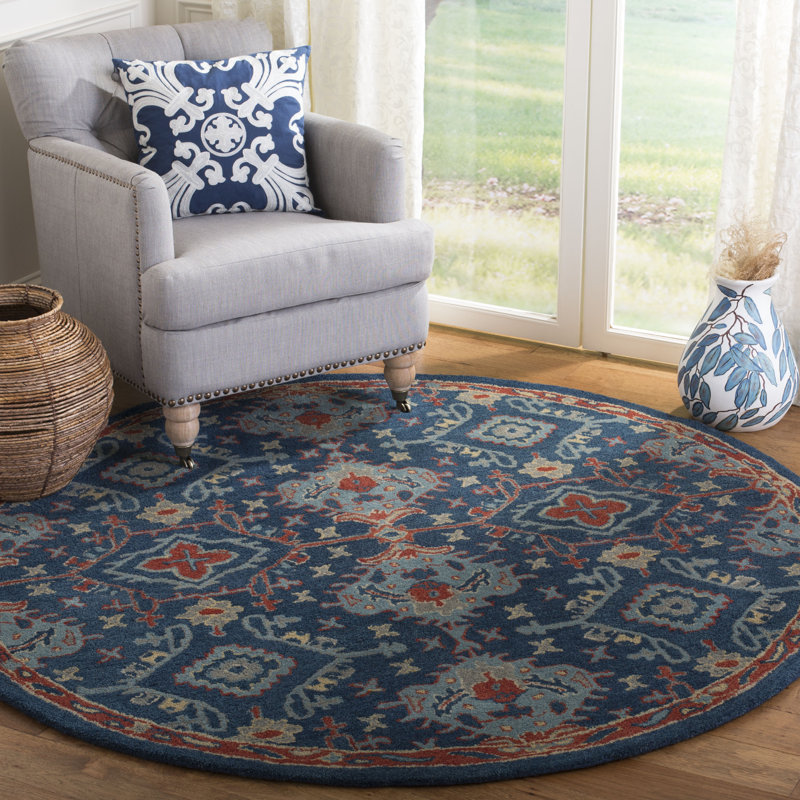 Wahcheechee Hand Tufted Wool Oriental Rug, Round 6'