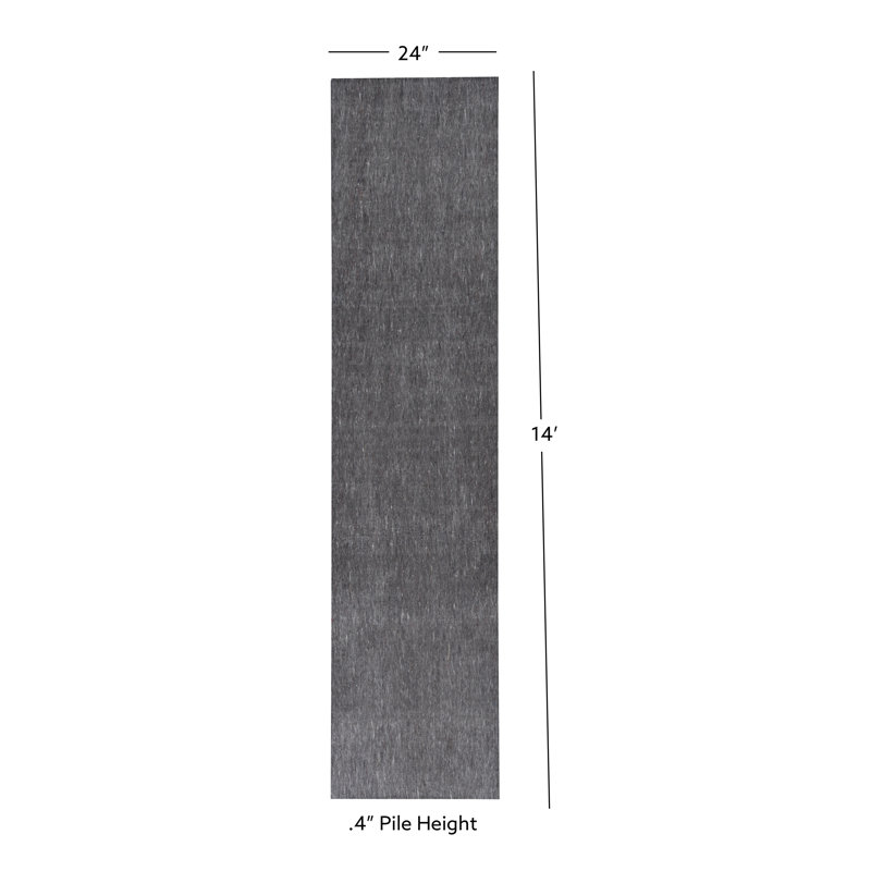 Bashuk Dual Surface 0.4'' Thick Rug Pad, Runner 2' x 14'