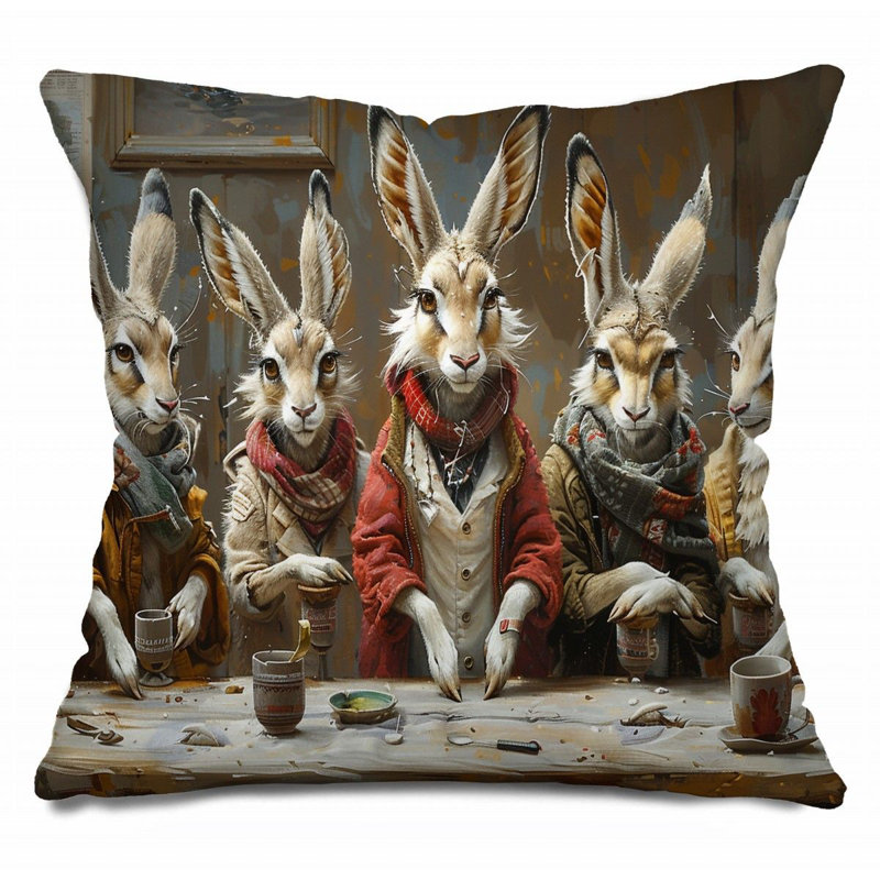 Coussin Jackalopes, H 18 po x l 18 po