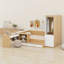 Lit plateforme avec tiroirs, tablettes, bureau et garde-robe-792133673