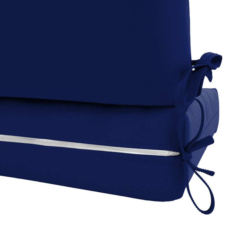 Dining Chair Cushion, 20" X 40" X 3.5", Premium Memory Foam Core With Waterfall Edge, Sunbrella Fabric, Patio Cushion For Outdoor Dining Chairs