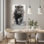 1 pièce, impression sur toile encadrée léopard des neiges, Snow Mountain Trek, décoration murale réaliste à l'encre, parfait pour la décoration de chambre salon chambre bureau cuisine salle de bain décor à la maison, cadeau de décoration murale idéal pour la maison