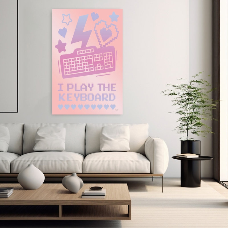 «I Play The clavier», art contemporain abstrait, H 60 po x l 40 po