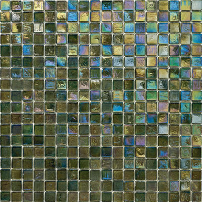 Lemon 5/8" x 5/8" Glimmer Glass Mosaic