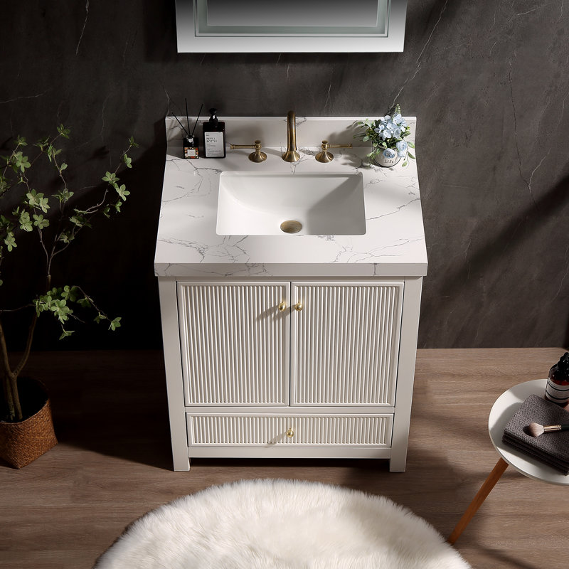 Meuble-lavabo Corena, Blanc classique