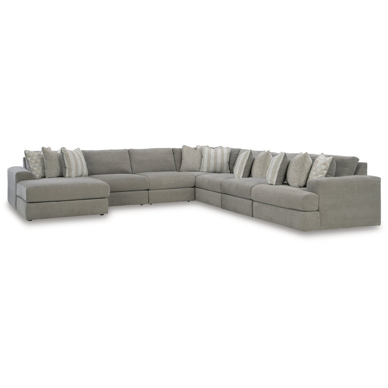 Canapé modulaire 7 pièces avec méridienne Tessler, Orienté à droite