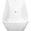 Baignoire autoportante en acrylique de 49 po de style carré japonais. Blanc brillant, conception à assise, trop-plein et bonde. 23 - 49 - Carré d'inspiration blanche. Confort,