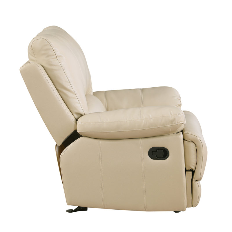 Causeuse inclinable en cuir Leather, Beige