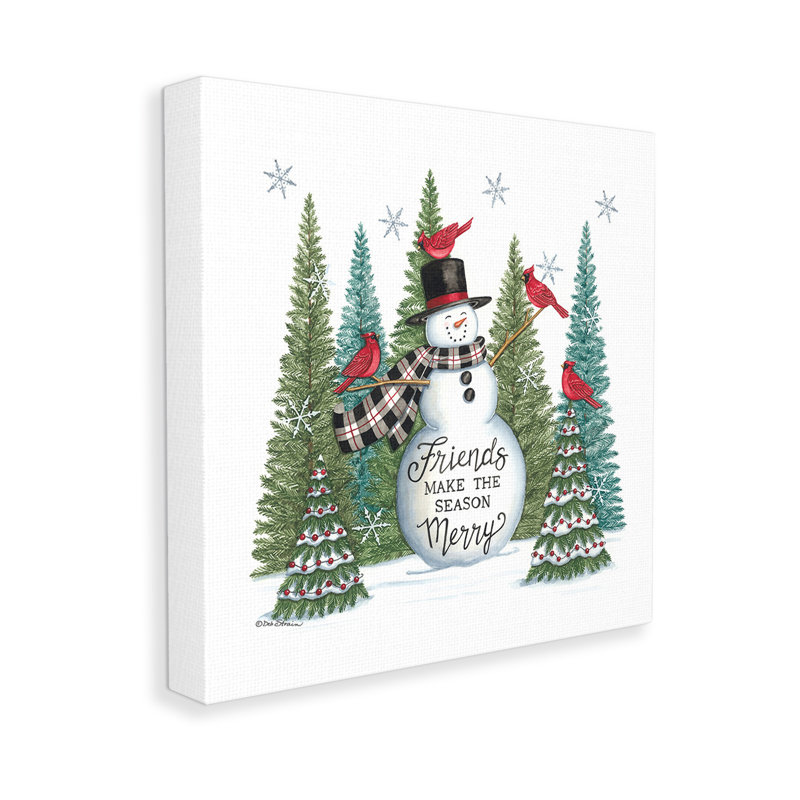 «Winter Friendship Snowman», art mural par Deb Strain, H 24 po x l 24 po