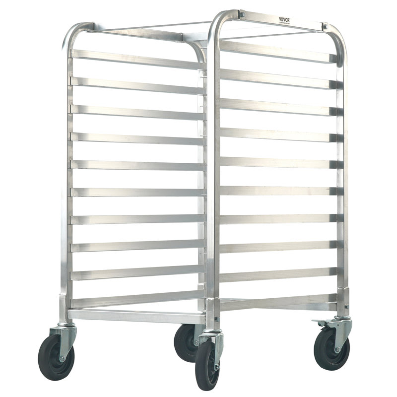 10-Tier Aluminum Commercial Bakery Rack with Wheels