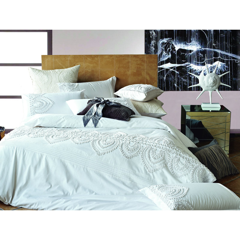 Cotton Twill Duvet Cover, King Duvet Cover + 2 Shams, White