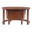 Table basse ronde gigogne cannelée avec tiroir