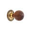 Rosewood Beehive Rim/Mortice Door Knob Aged Brass