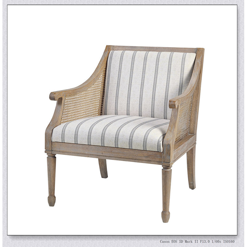 Fauteuil beige en polyester à 4 pieds