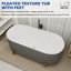 Baignoire de trempage autoportante cannelée en acrylique avec drain et trop-plein chrome L 67 po x l 31 po Color-90948244