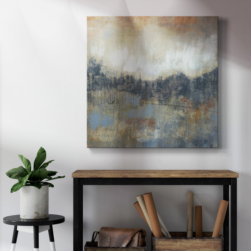 «Cool Grey Horizon I», reproduction sur toile tendue, H 24 po x l 24 po x P 1 po