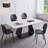 Simple Modern Rectangular Rock Slab Dining Table-110409737