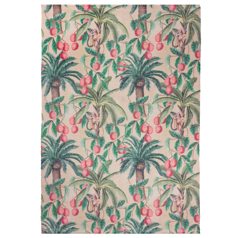 Monkey Palm Floral 120cm X 170cm Area Rug