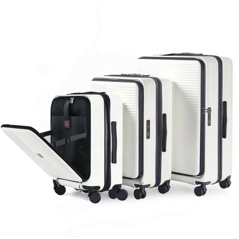 Bagages, avec ouverture frontale, serrure approuvée par la TSA, valise rigide, Creamy White