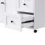 Îlot de cuisine 74,8 po avec table extensible, 3 tiroirs, prise de courant et roues, chariot de rangement avec support à épices-1886440281