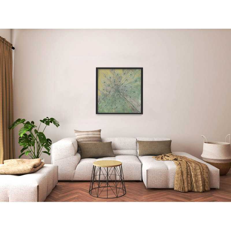 "Pastel Breeze" Canvas Wall Art, 12" H x 12" W, Black Floater Framed