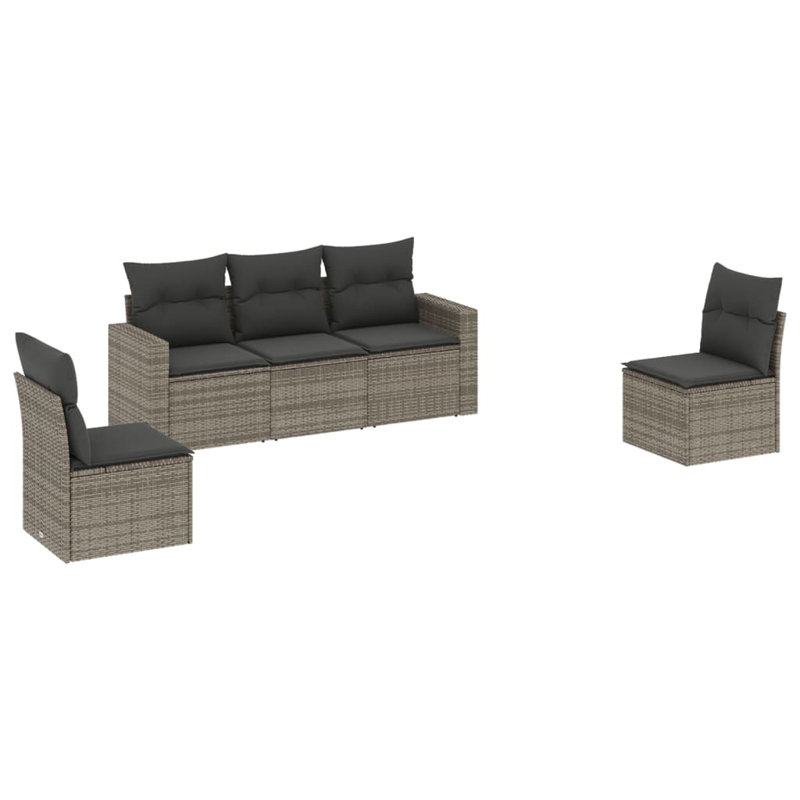 Vidaxl Garden Sofa Set Gray