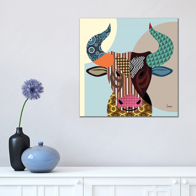 Taurus Zodiac by Lanre Studio - Wrapped Canvas Print, 45.72 cm H x 45.72 cm W