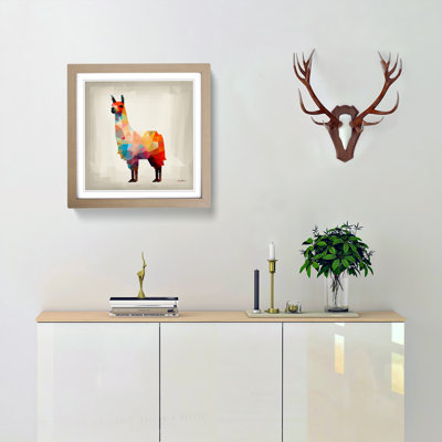 Llama Suprematism No.3 - Framed Print