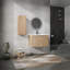 Meuble-lavabo mural 30 po avec lavabo et armoire latérale, portes à fermeture douce, armoire combinée-129864027