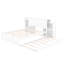 Lit de rangement double blanc avec tête de lit et lit gigogne simple - construction solide pour un sommeil réparateur