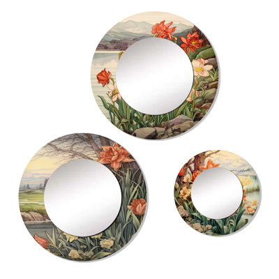 Elizamarie Metal Round Mirror