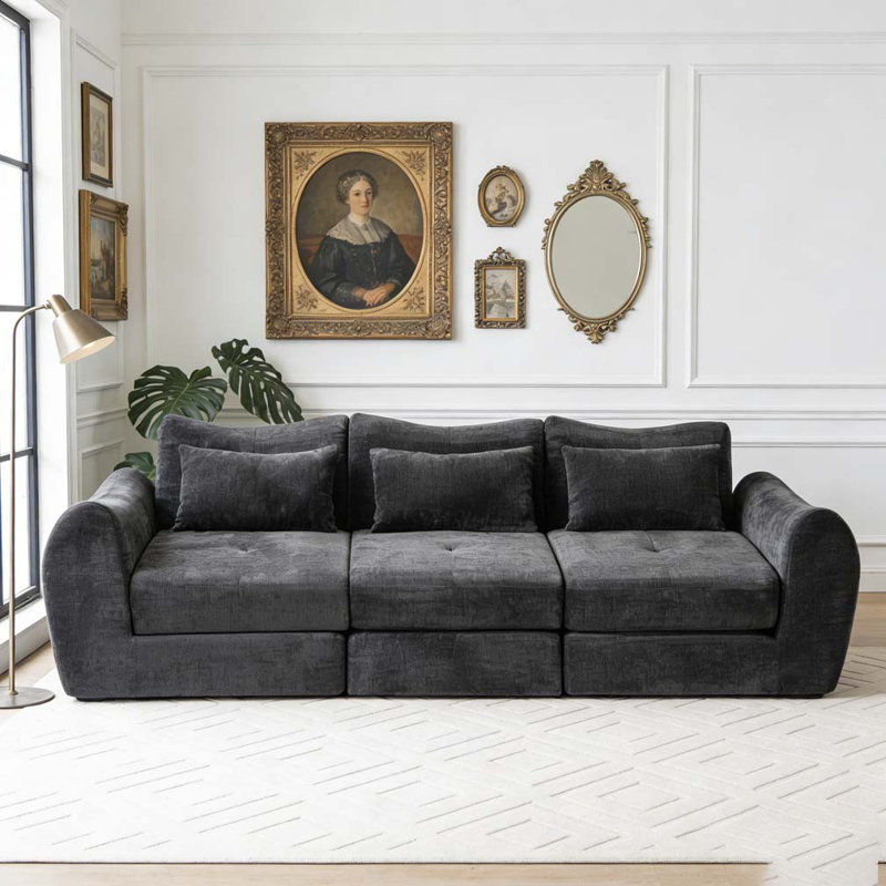 Canapé modulaire Cloud, Noir