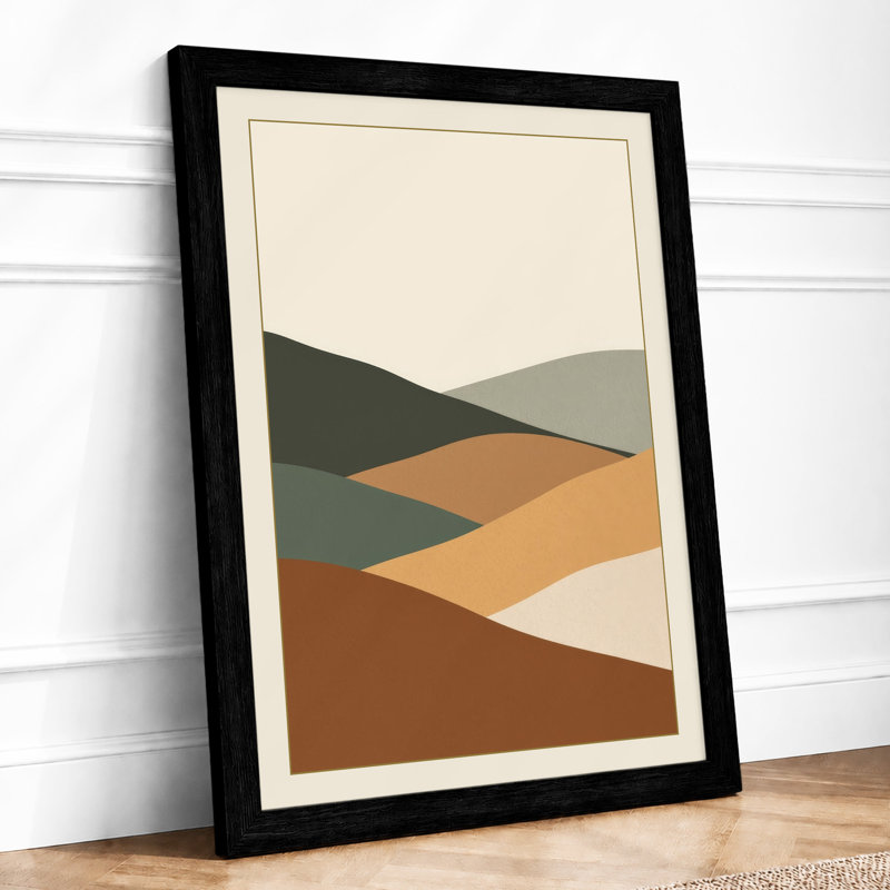Earth Forms Geometric - Print, A1 - 84.1 x 59.4 cm, Black