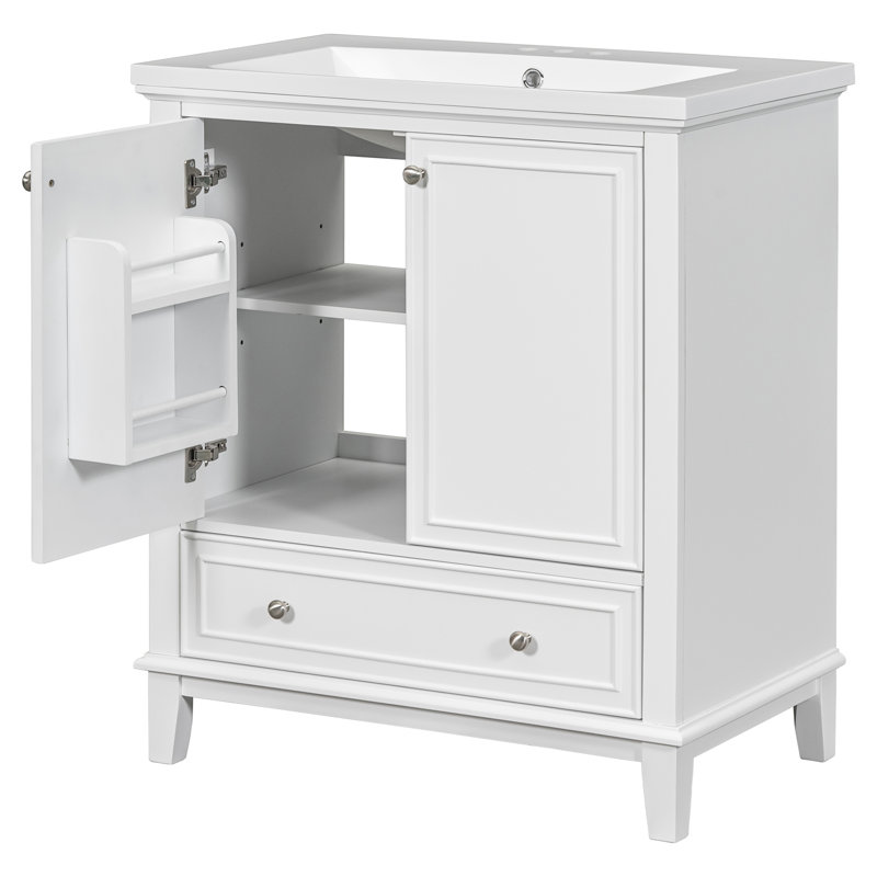 Meuble-lavabo 30 po avec lavabo, Blanc