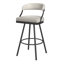 Ensemble de 2 chaises pivotantes en cuir Vegan Alisier-532059417-532059394