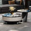 Round microcrystalline stone coffee table-110958853