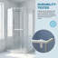 Rotating Shower Door, 34.75“ X 72” Frameless New Angle Rotating Shower Enclosure, Matte White