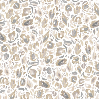 EttaVee Brushstroke Leopard Peel and Stick Wallpaper
