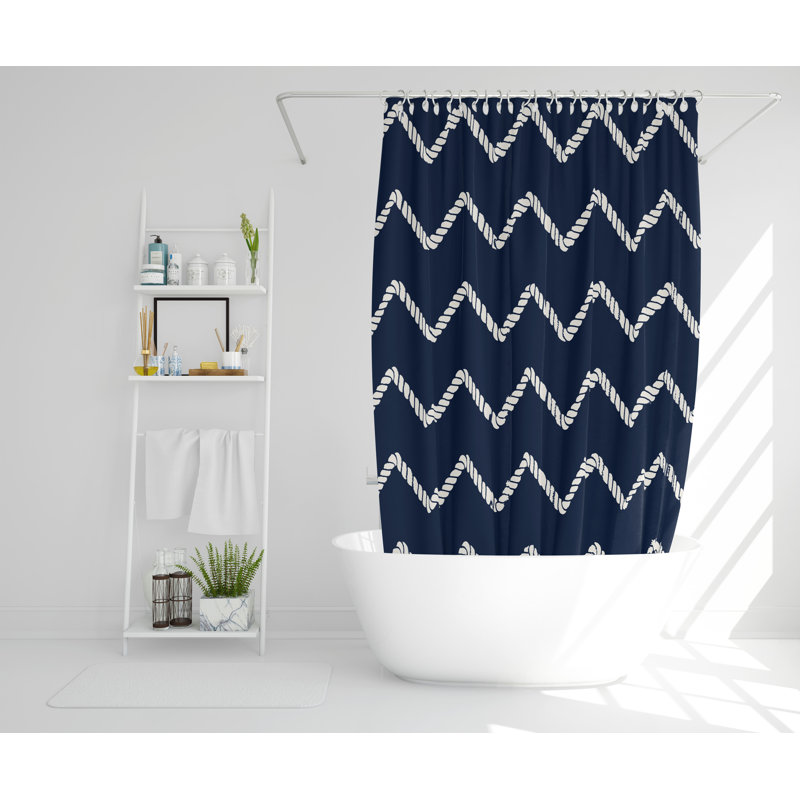 Matteo 2 Piece Polyester Shower Curtain Set, 168cm H x 168cm W