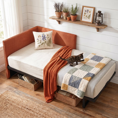 Abdiqani Twin Corduroy Upholstered Daybed