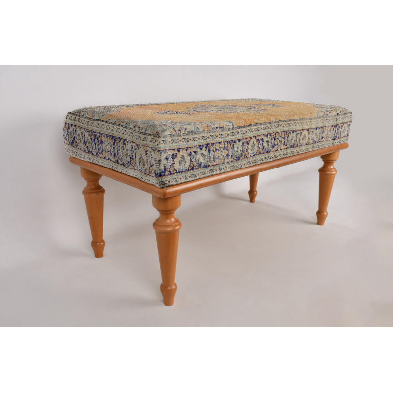 Banc orange, banc repose-pieds, banc fait à la main, banc rembourré, banc tapis turc, banc Kilim, banc de décoration intérieure, banc fait à la main