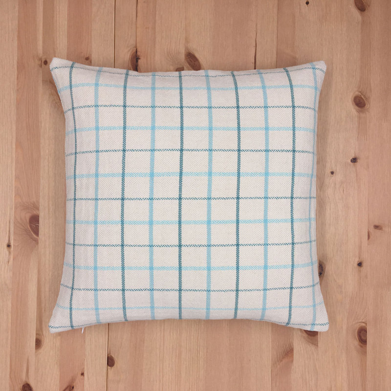 Housse de coussin London Plaid, Polyester, Light Blue