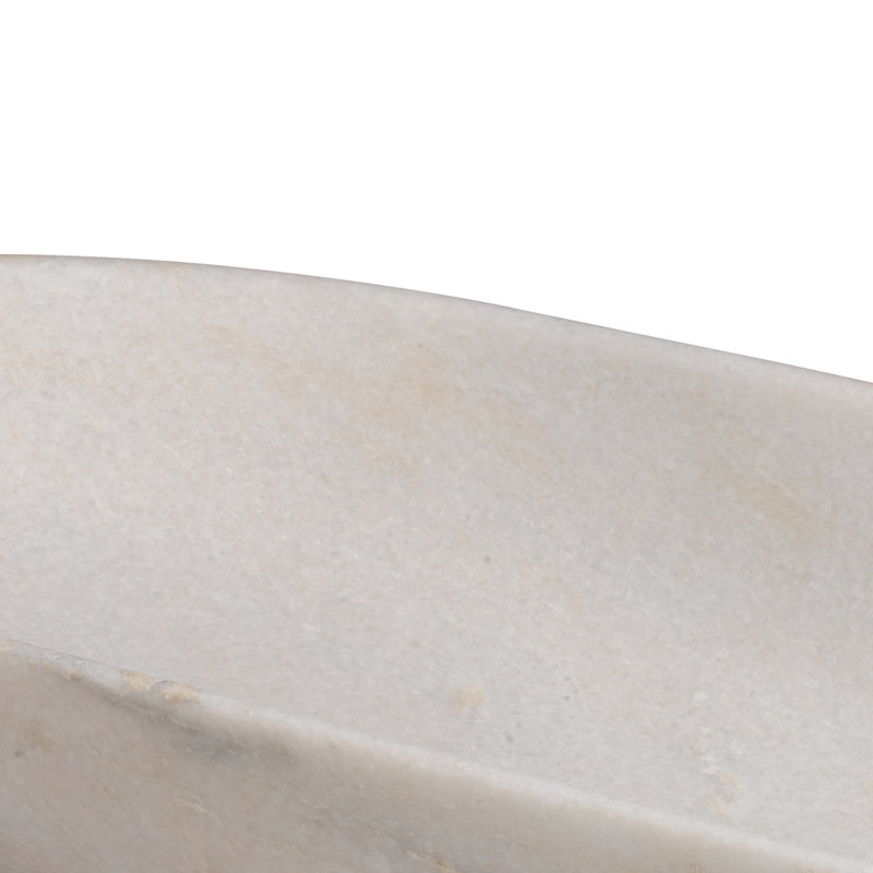 Handmade Marble Decorative Bowl, White
