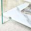 Table d'appoint en verre avec tiroirs