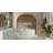 Badeloft 66.9" x 28.3" Freestanding Soaking Stone Resin Bathtub with Overflow and Drain BW-06-XL-M in Matte White-35943559