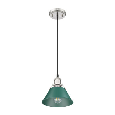 Petit luminaire suspendu Akifumi avec pin vert