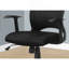 Chaise de bureau à hauteur réglable avec fonctions pivotantes et inclinables, filet noir, fauteuil ergonomique, base à 360 degrés, siège en filet, rembourré